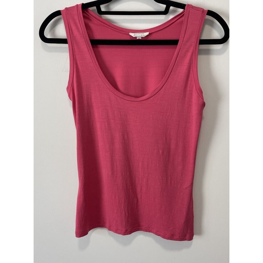 Max Mara Pink Tank Top Size Small Made In Italy Designer Lightweight Modern